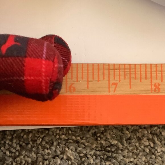 Victorias Secret PINK Plaid Plush Dog Red Black Checkered Stuffed Animal 8.5"x6" - Picture 8 of 8